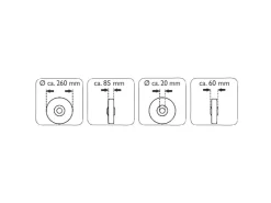 Bauzubehör|Baugeräte*pro-bau-tec Ersatzrad für Sackkarren 260 mm x 85 mm