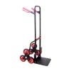 Bauzubehör|Baugeräte*PROREGAL Klappbarer Profi-Treppensteiger TAURUS 150 HxBxT 110 x 45 x 61 cm Traglast 150 kg Stahlrahmen Ergonomische Griffe TPR-Gummiräder Rot-Schwarz