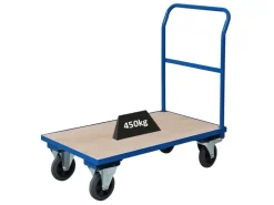 Bauzubehör|Baugeräte*PROREGAL Profi Plattformwagen HxBxT 102 x 60 x 98 cm Traglast 450 kg Lichtblau