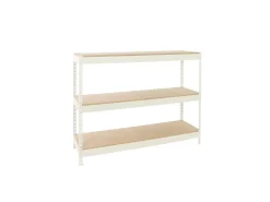 PROREGAL Paletten^Schwerlastregal Mid Wood Yeti Three HxBxT 150 x 150 x 75 cm Fachlast 400 kg Weiß