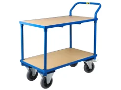 Bauzubehör|Baugeräte*PROREGAL Tischwagen Pro mit 2 Etagen HxBxT 95 x 50 x 97 cm Traglast 400 kg Lichtblau