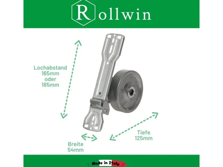 Mauerkasten^Rollwin Rolladen Gurtwickler Unterputz 165mm bis 185mm Lochabstand Anpassbar Für Mauerkasten Mit Gurtwickler Blende zum Clippen Weiß Ohne Gurt