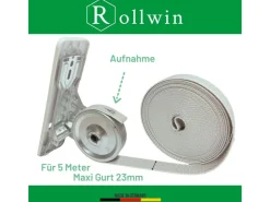Mauerkasten^Rollwin Rolladen Gurtwickler Unterputz 165mm bis 185mm Lochabstand Anpassbar Für Mauerkasten Mit Gurtwickler Blende Und 7m Gurt
