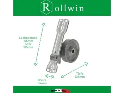 Mauerkasten* Rollwin 2x Rolladen Gurtwickler Unterputz 165mm bis 185mm Lochabstand Anpassbar Für Mauerkasten Mit Gurtwickler Blende Und 2x 7m Gurt
