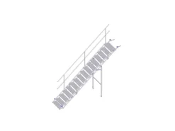 Baugeräte|Bauzubehör^Schake Bautreppe Stahl 1.000 mm 16 Stufen Beton