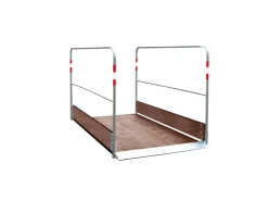 Baugeräte|Bauzubehör^Schake Grabenbrücke Holz 1 m x 2,2 m Braun