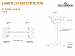 Wohnungseingangstüren*Splendoor Wohnungseingangstür BARI ACOUSTIC 44dB RC2 Links Nussbaum nach Maß