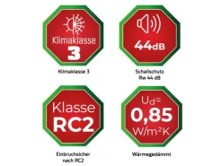 Wohnungseingangstüren*Splendoor Wohnungseingangstür BARI ACOUSTIC 44dB RC2 Links Nussbaum nach Maß