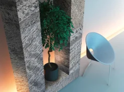 Akustikpaneele|Verblender* Steinfurnier 2.0 Naturstein 60 cm x 120 cm Galaxie Schwarz