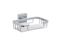 Musterfliesen*Tesa ® EKKRO Seifenablage, Metall, verchromt, inkl. Klebelösung, sicherer Halt, 5