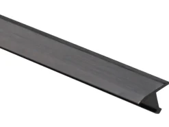 Arcansas Fliesenzubehör^T-Fugenprofil Alu eloxiert 9 mm x 0,9 m Schwarz Gebürstet
