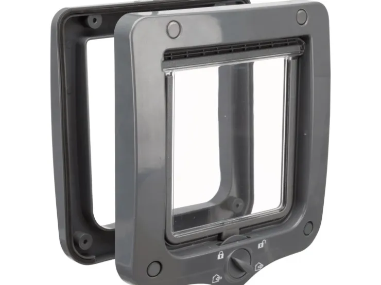 Terrassentüren|Wohnungseingangstüren*Trixie 4-Wege Freilauftür 20 cm × 22 cm Grau
