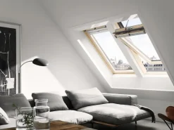 Velux Fenster-Zubehör^Solarfenster GGL Integra Klar Lackiert Thermo Alu 140 cm x 134 cm