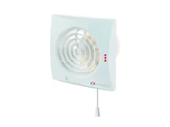 Badlüfter|Rohrventilatoren^VENTS Axialer Abluftventilator Für Wand Quiet 150 VT Mit Zugschalter & Nachlauf