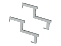 Außentreppen*Vinuovo 2er Set Stahl Treppenwange 2 Stufen Option für Setzstufen 34cm