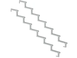 Außentreppen*Vinuovo 2er Set Stahl Treppenwange 7 Stufen Option für Setzstufen 119cm