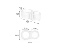 Wagner design yourself Türstopper^Wagner Türpuffer Doppelring 45 mm x 25 mm x 15 mm Transparent