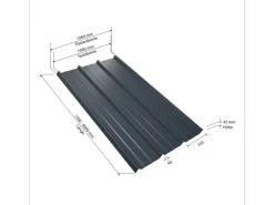 Weckman Bedachungen^Trapezblech W45 1.500 mm x 1.069 mm x 0,5 mm Anthrazit