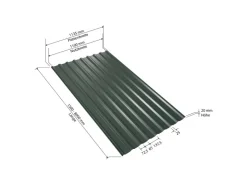 Weckman Bedachungen^Trapezblech W20 mit Antikondensvlies 5.800 x 1.135 x 0,5 mm Nadelgrün