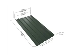 Weckman Bedachungen^Trapezblech W35 Stahl 4.600 mm x 1.070 mm x 0,75 mm Nadelgrün