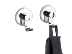 Wenko Badlüfter^Vacuum-Loc Haken-Set Irun 2er Set ohne Bohren (ABS) 6 x 7 x 5 cm Chrom