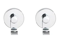 Wenko Badlüfter^Vacuum-Loc Haken-Set Irun 2er Set ohne Bohren (ABS) 6 x 7 x 5 cm Chrom