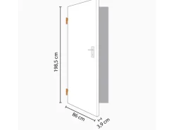 Zimmertüren|Türstopper*GetaDoor Zimmertür CPL Platineiche Holznachb. (GLQ424) 86 x 198,5 cm Anschlag L